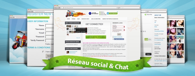 BKKchat : Chat &amp; Réseau social de Bangkok